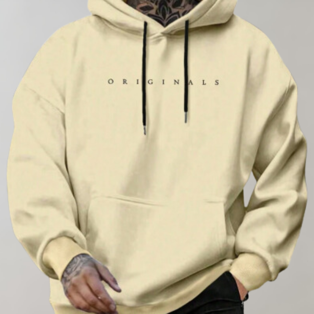 Casual Fit Graphic Hoodie with Pouch Pocket