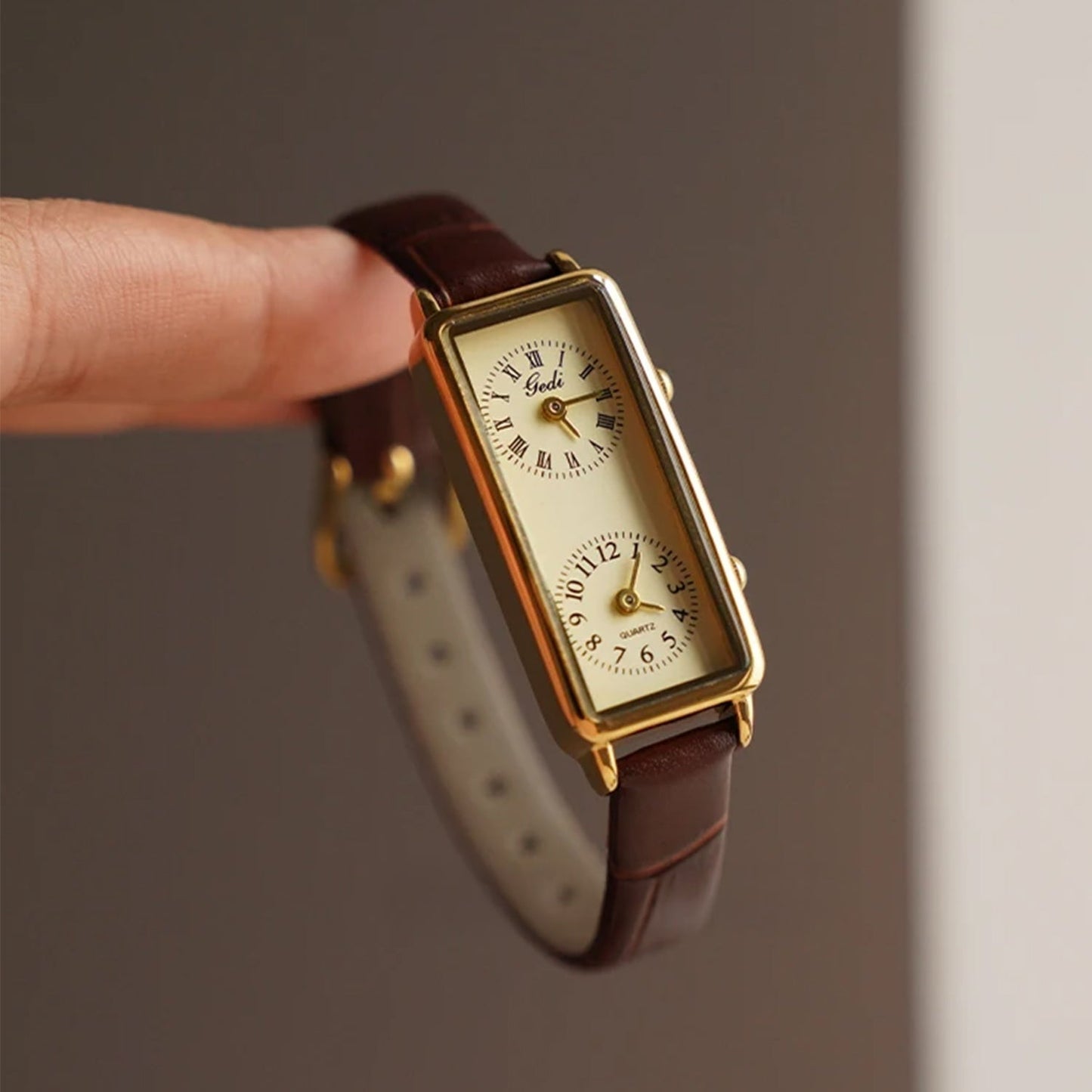 Classic Double Face Leather Watch