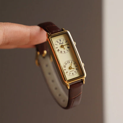 Classic Double Face Leather Watch