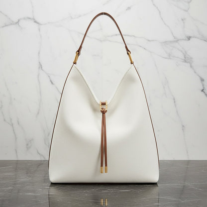 Casual Chic Tote Bag | Gold Accent Hobo Bag