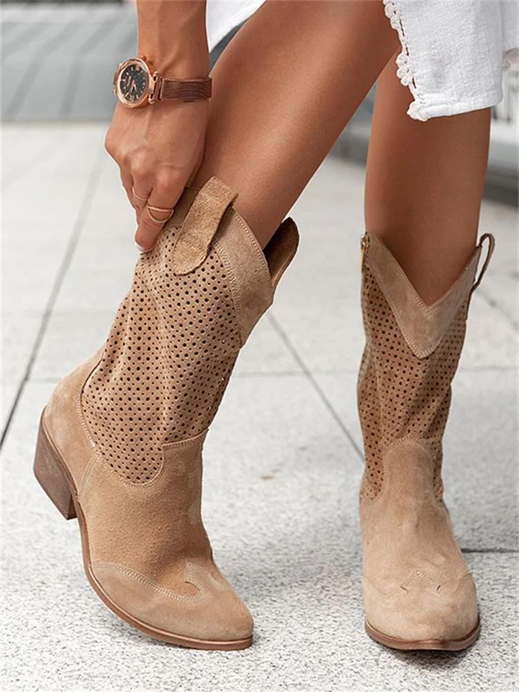 Low Heel Western Boots for Women - Classic Comfortable Style