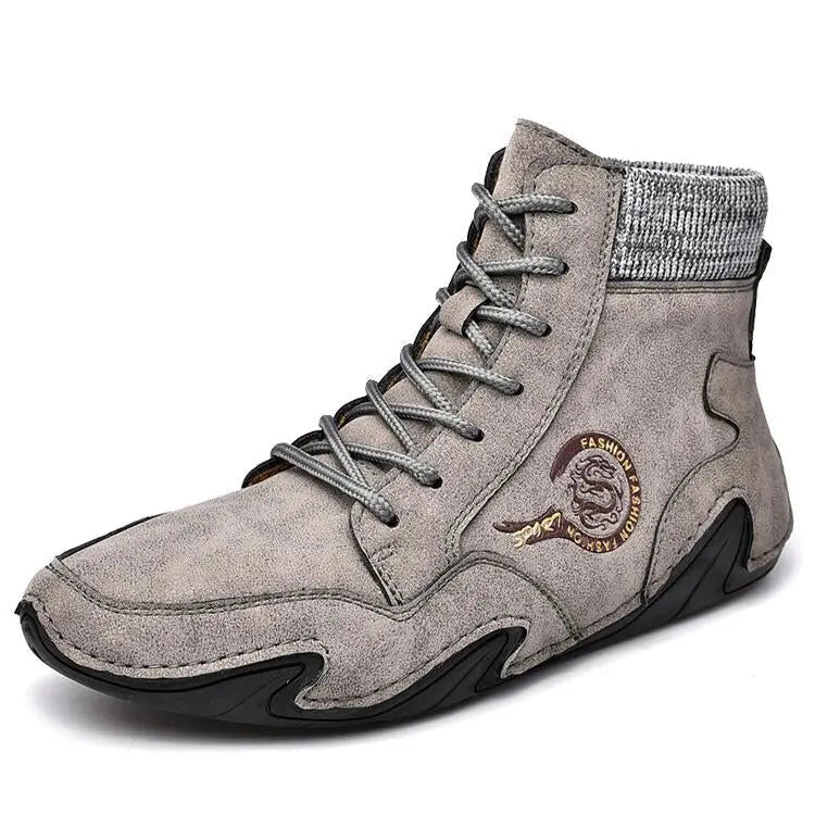 Soft Leather Ankle Boots for Men - Classic Comfortable Fit - Nocini