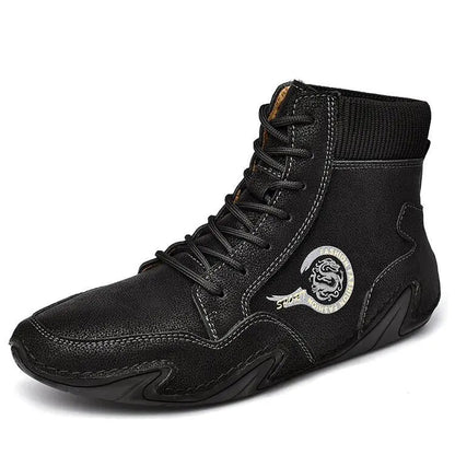 Soft Leather Ankle Boots for Men - Classic Comfortable Fit
