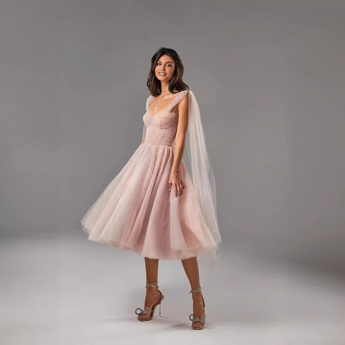 Sexy Backless A-Line Midi Dress for Women - Nocini