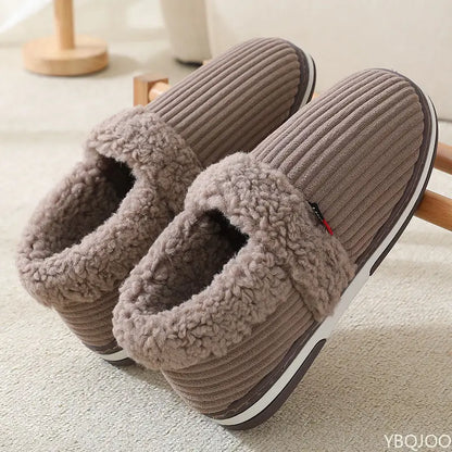 Warm Fuzzy Slippers for Men - Soft Grip Soles