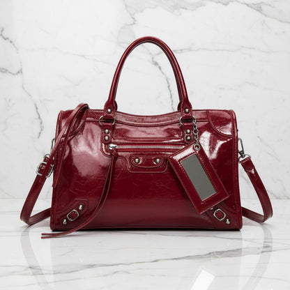 Chic Synthetic Leather Tote Handbag