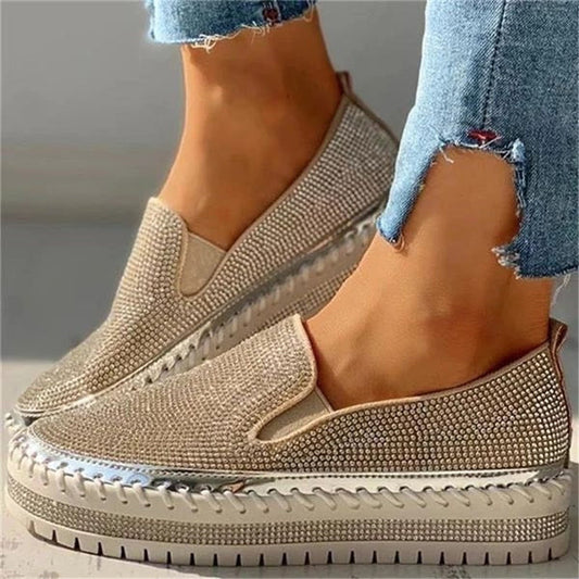 Glittery Women's Slip On Fashion Sneakers - Nocini