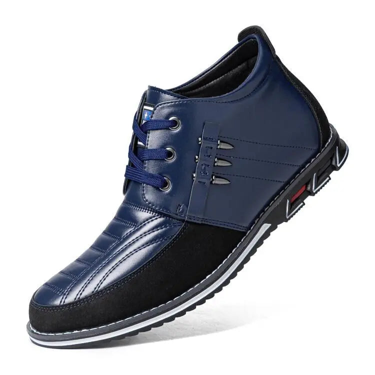 Leather Lace Up Black Boots for Men - Nocini