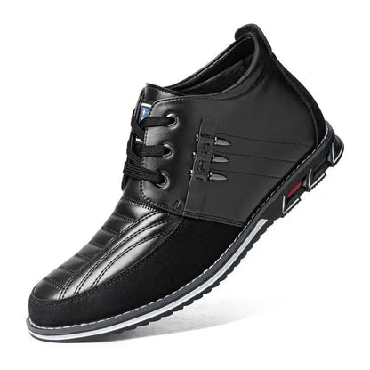 Leather Lace Up Black Boots for Men