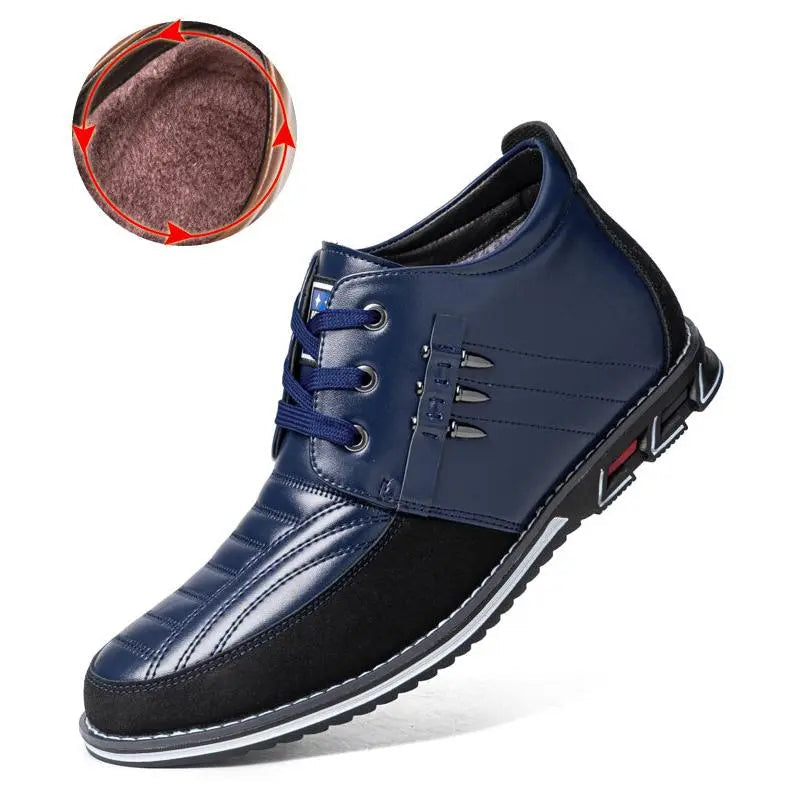 Leather Lace Up Black Boots for Men