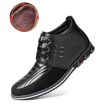 Leather Lace Up Black Boots for Men