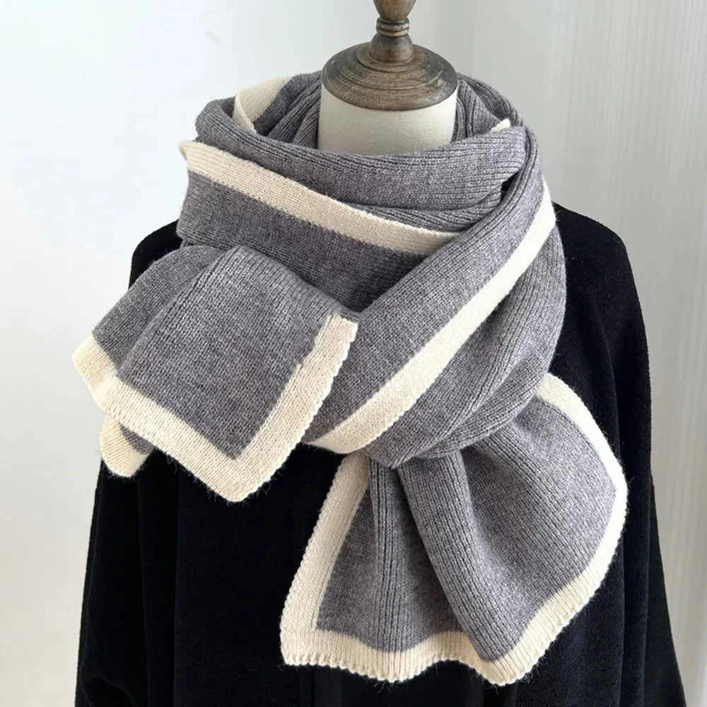 Soft Plaid Winter Scarf for Women