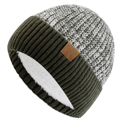 Warm Ribbed Fleece Lined Beanie Hat