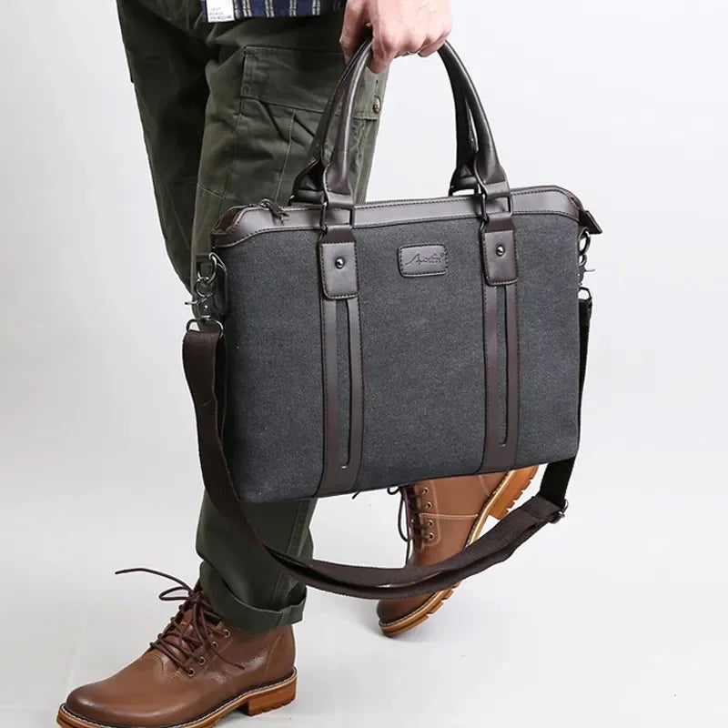 Professional Office Laptop Bag | Synthetic Leather Zip Bag - Nocini