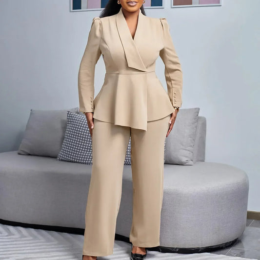 Classic 2-Piece Pantsuit Set - Nocini