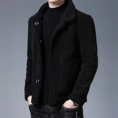 Soft Fleece Casual Fit Coat | Button Up Jacket