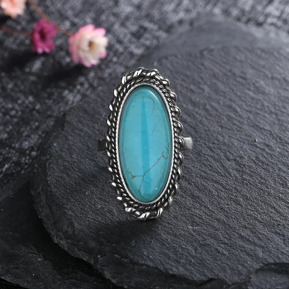 Azure Blue Stone Ring