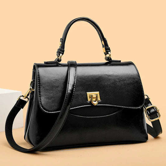 Classic Leather Top Handle Bag - Nocini