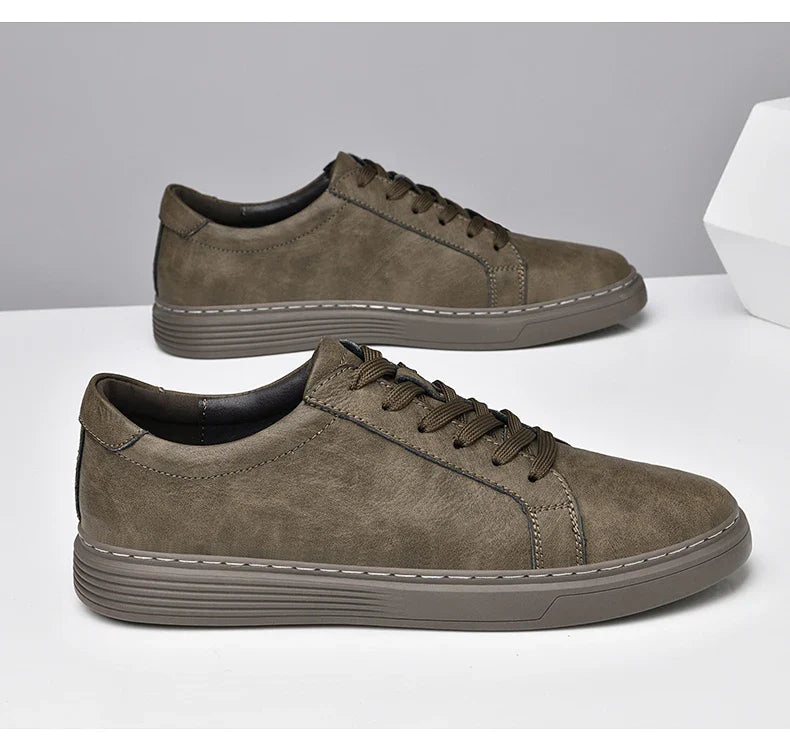 Authentic Real Leather Low Top Sneaker