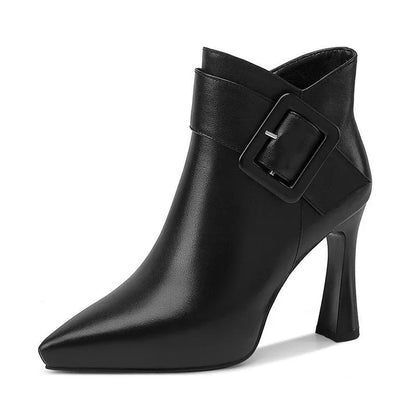 Ankle Strap High Heel Boots