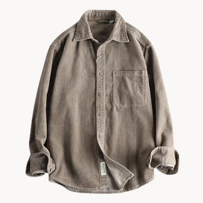 Relaxed Fit Earthtone Button Down Shirt