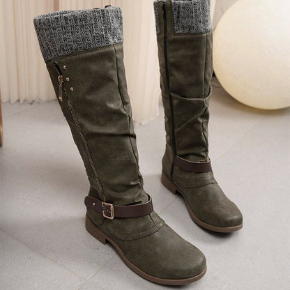 Tall Women's Boots with Side Zip - Chic and Cozy