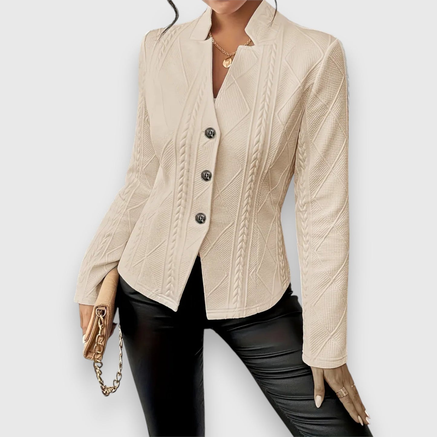 Classic Fit Cotton Blazer Jacket | Soft Knit Jacket