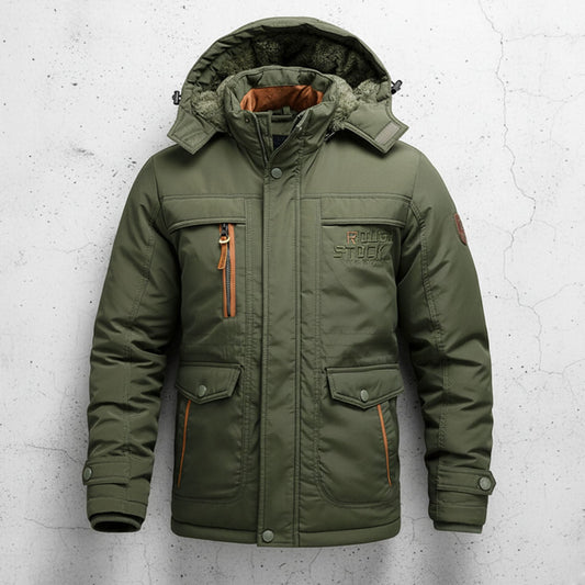 Warm Fleece Lined Hooded Parka Jacket - Nocini