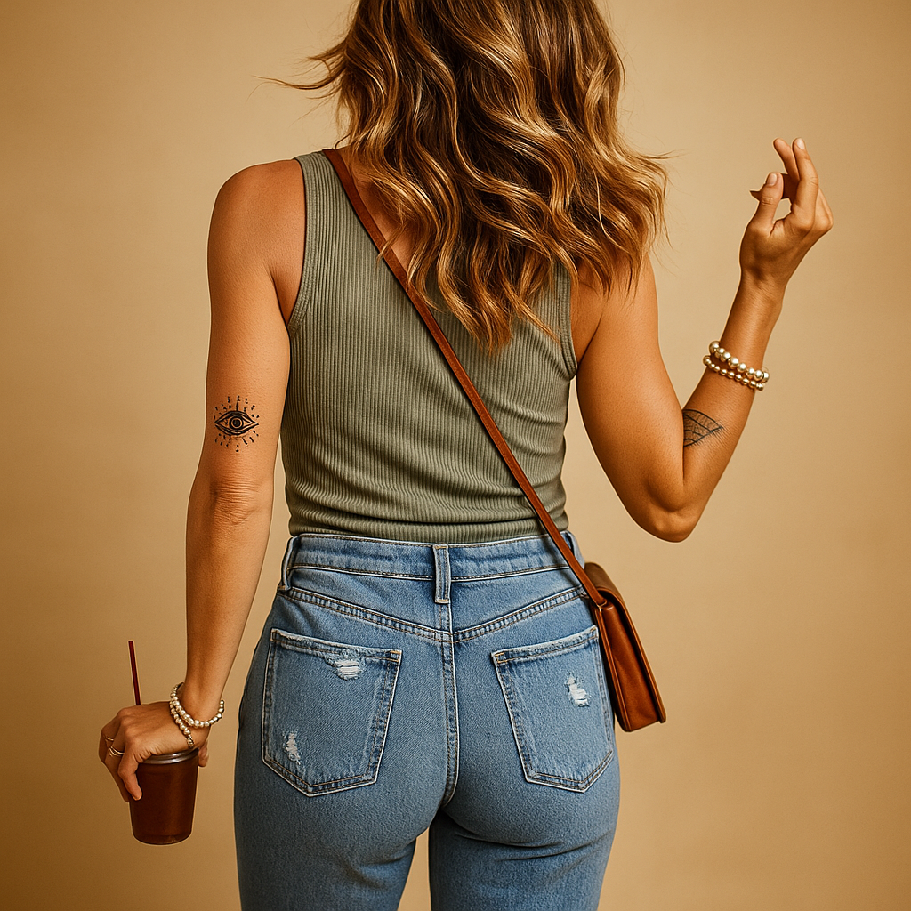 Airy U-neck tank top for women with a slim comfortable fit, suitable for summer days, casual outfits, and warm-weather outings.