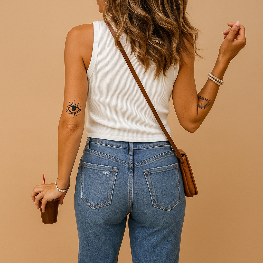 Airy U-neck tank top for women with a slim comfortable fit, suitable for summer days, casual outfits, and warm-weather outings.