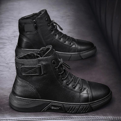 Black Handmade Leather Boots - NoirCraft-7-The Livary