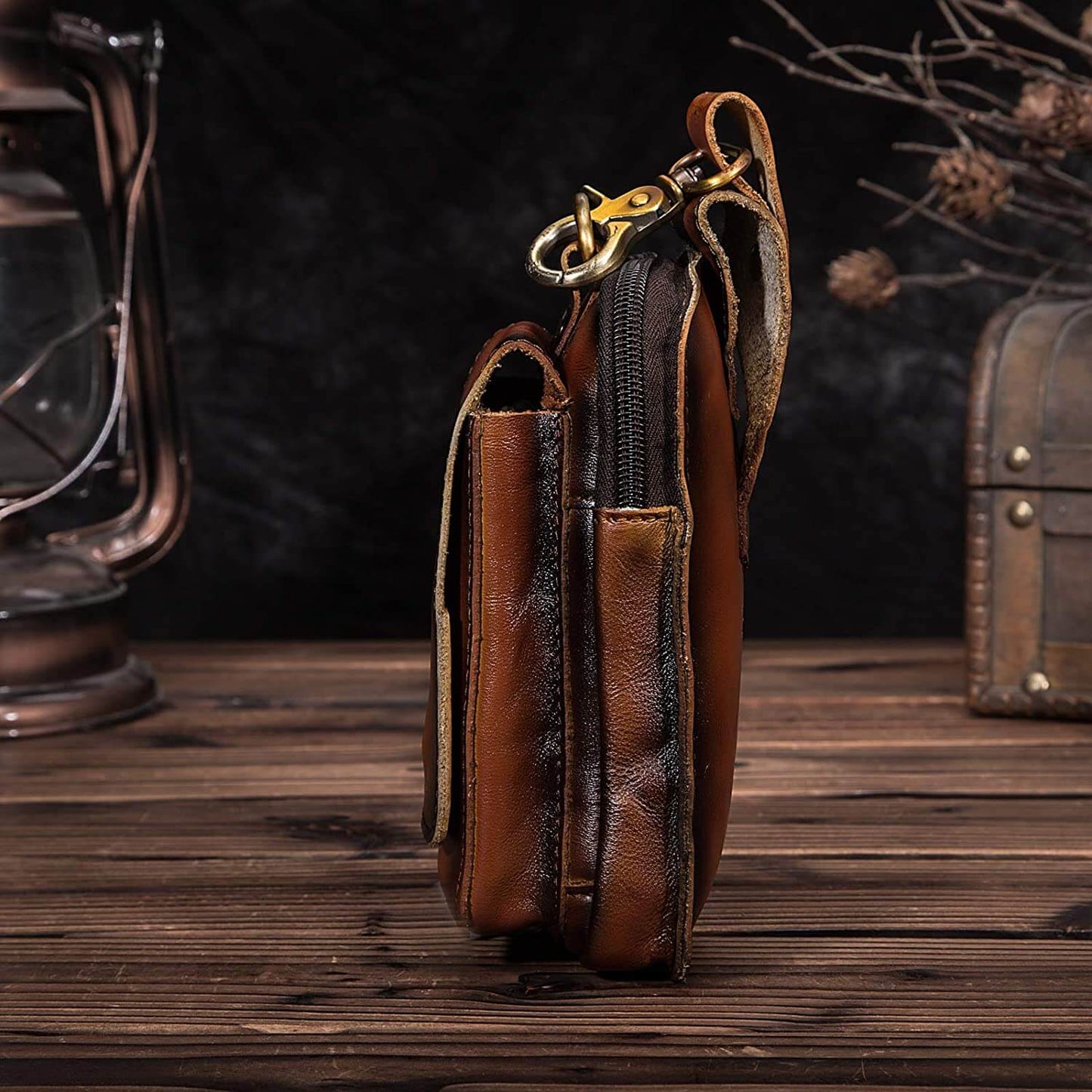 Authentic Leather Men's Belt Bag
