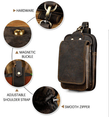 Authentic Leather Men's Belt Bag