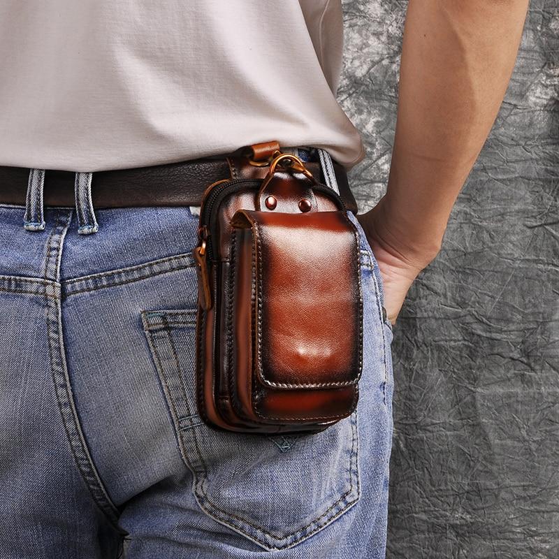 Authentic Leather Men's Belt Bag