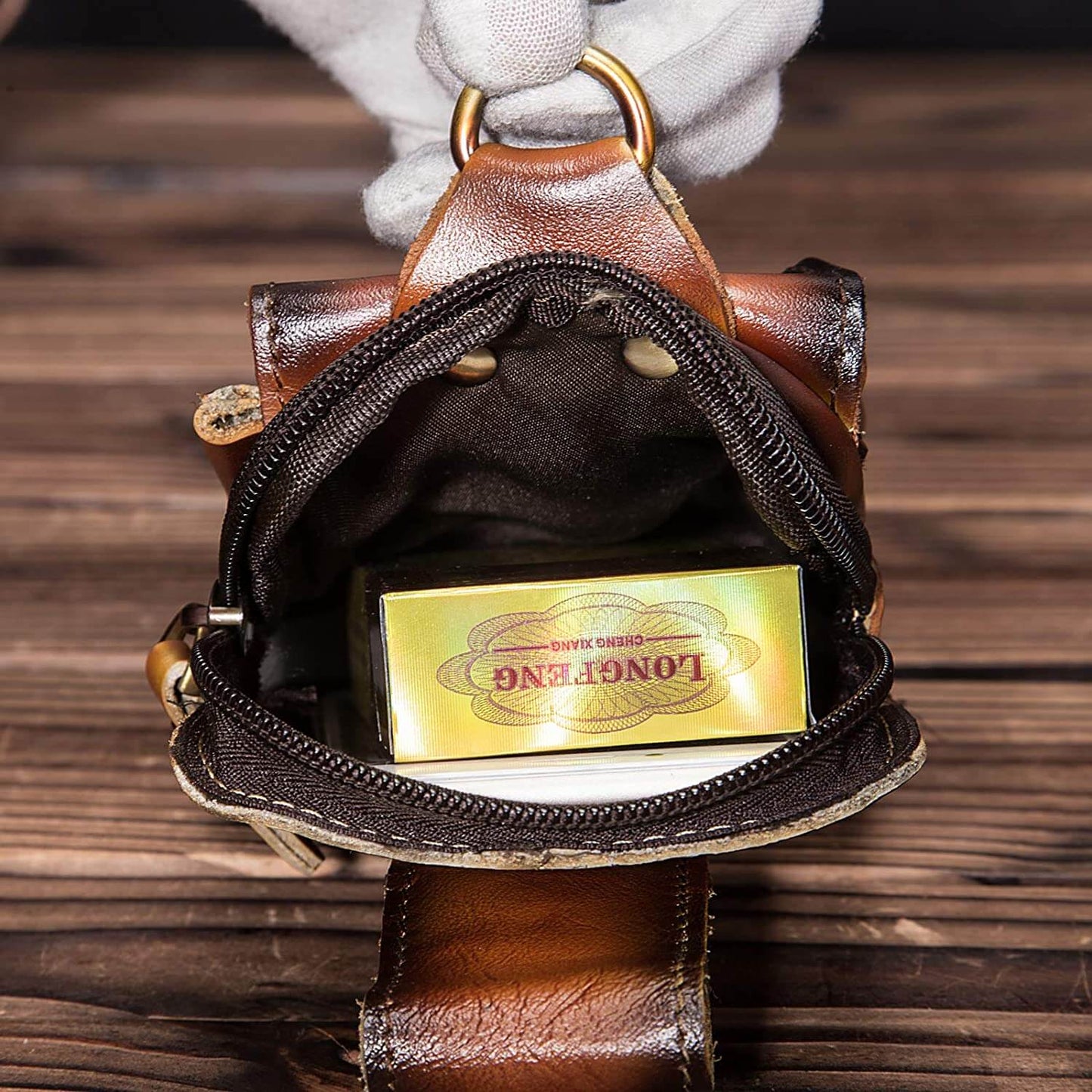 Authentic Leather Men's Belt Bag