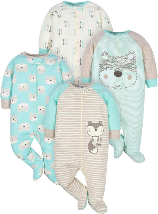 Baby Boy Footed Sleepers by Gerber - Pexav