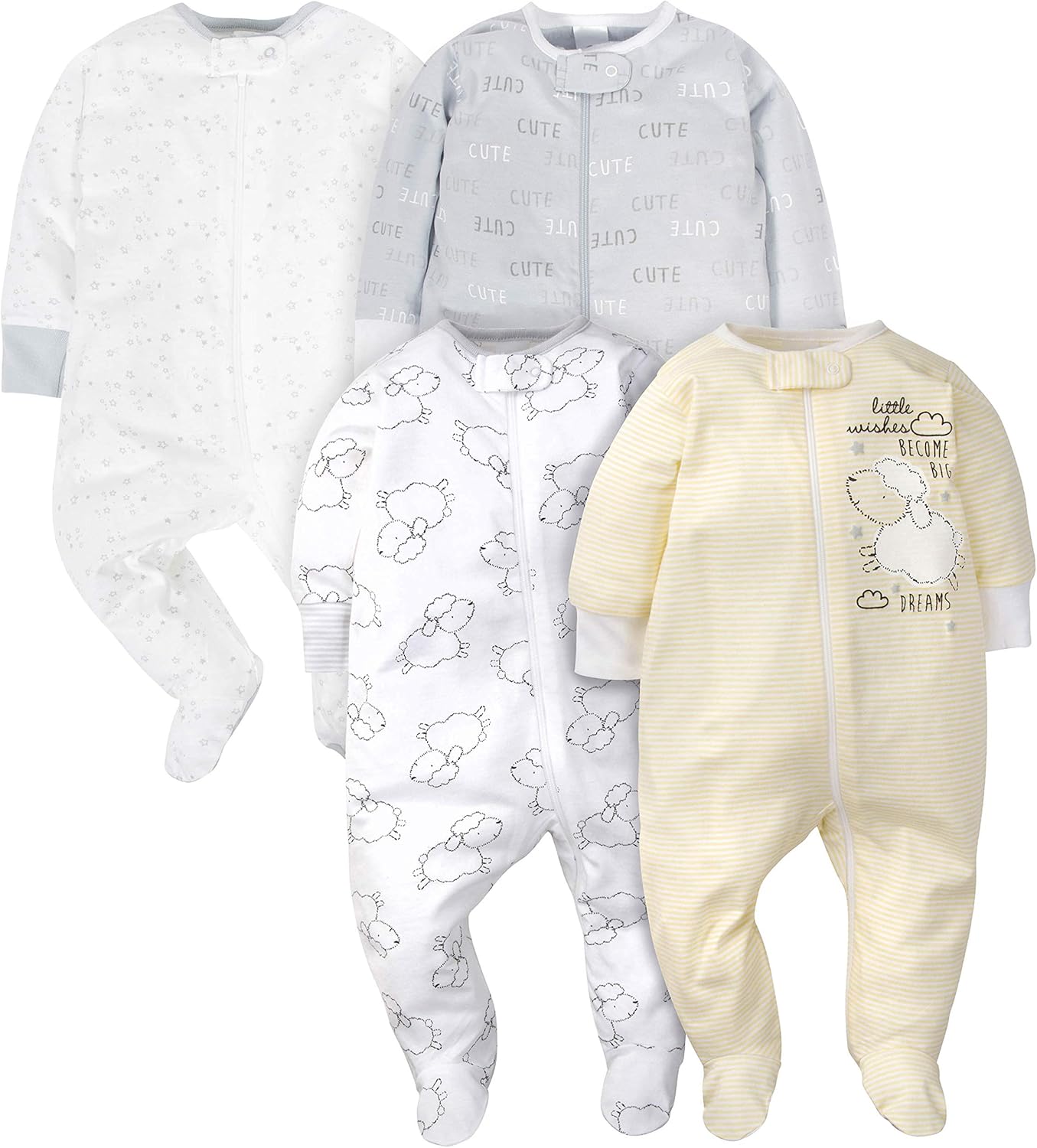 Gerber Baby Sleepsuit for Boys with Feet-D-0-3 months-Nora Luxe