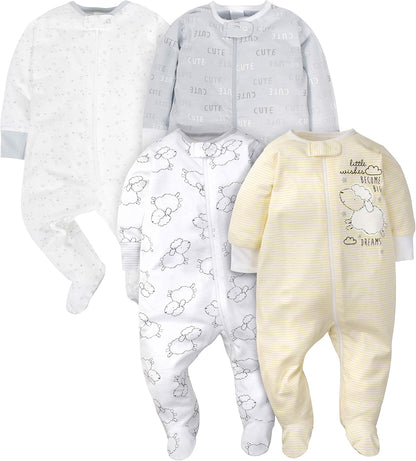 Gerber Baby Sleepsuit for Boys with Feet-D-0-3 months-Nora Luxe