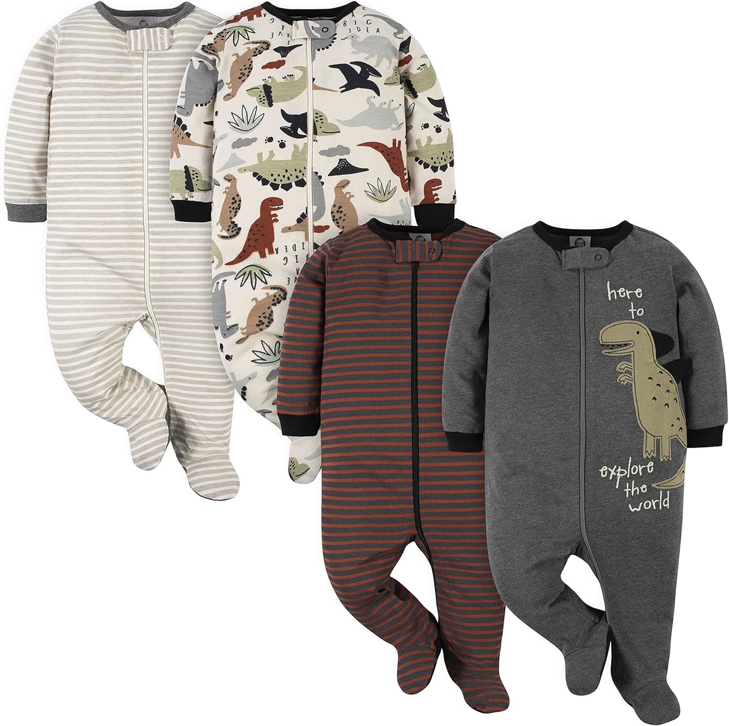 Gerber Baby Sleepsuit for Boys with Feet-F-0-3 months-Nora Luxe