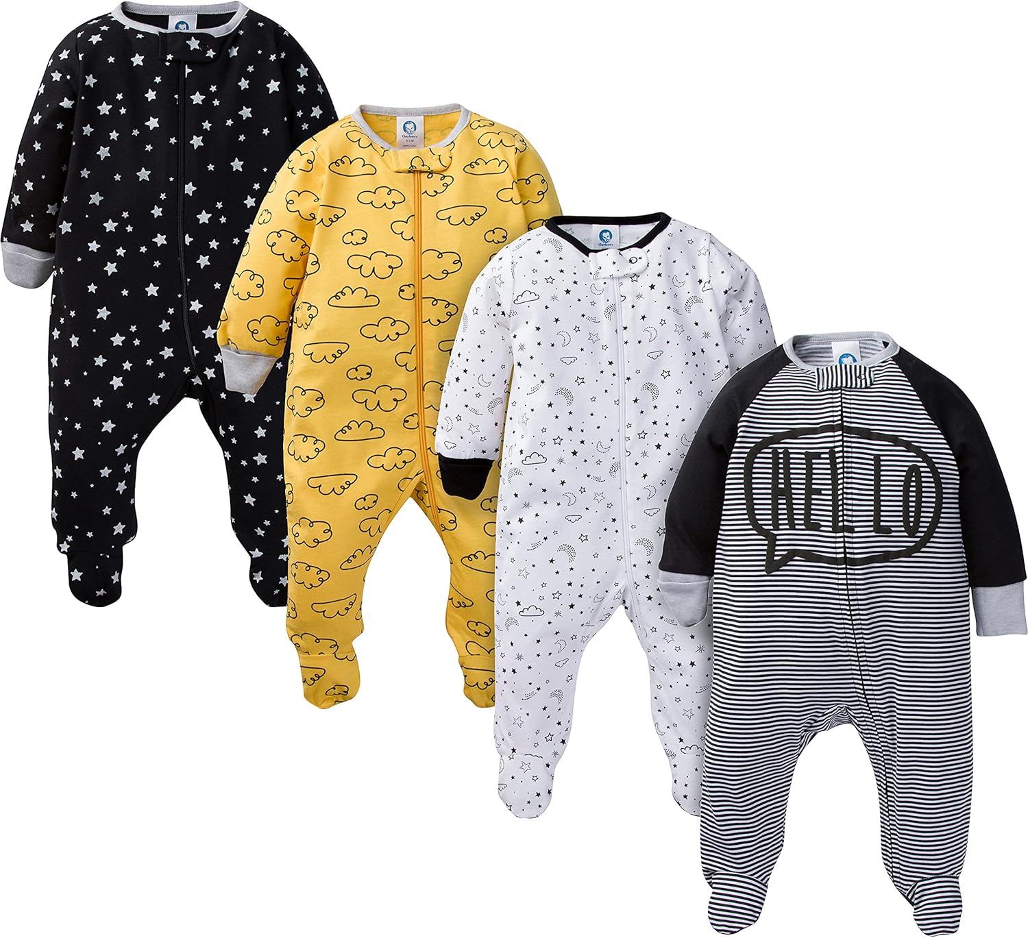 Gerber Baby Sleepsuit for Boys with Feet-H-0-3 months-Nora Luxe