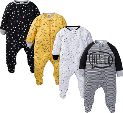 Gerber Baby Sleepsuit for Boys with Feet-H-0-3 months-Nora Luxe