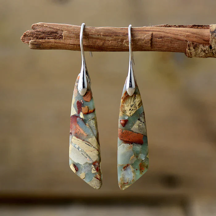 Authentic Earthy Gemstone Earrings - Nocini