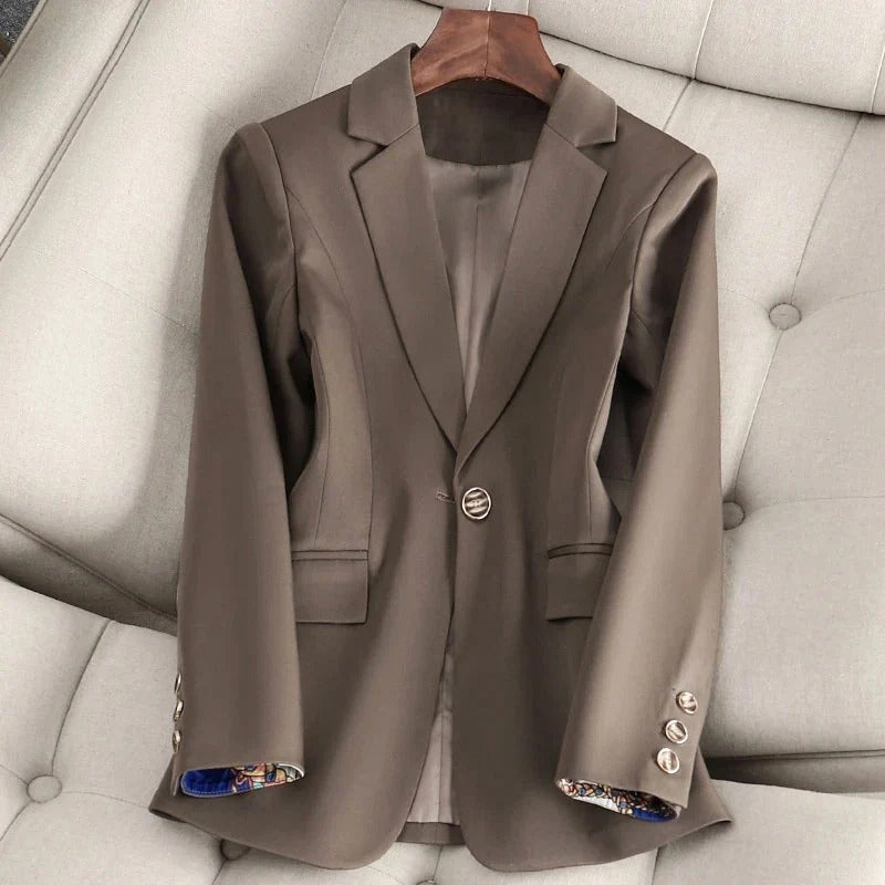 Tailored Fit Blazer with Shawl Collar and Pocket Details