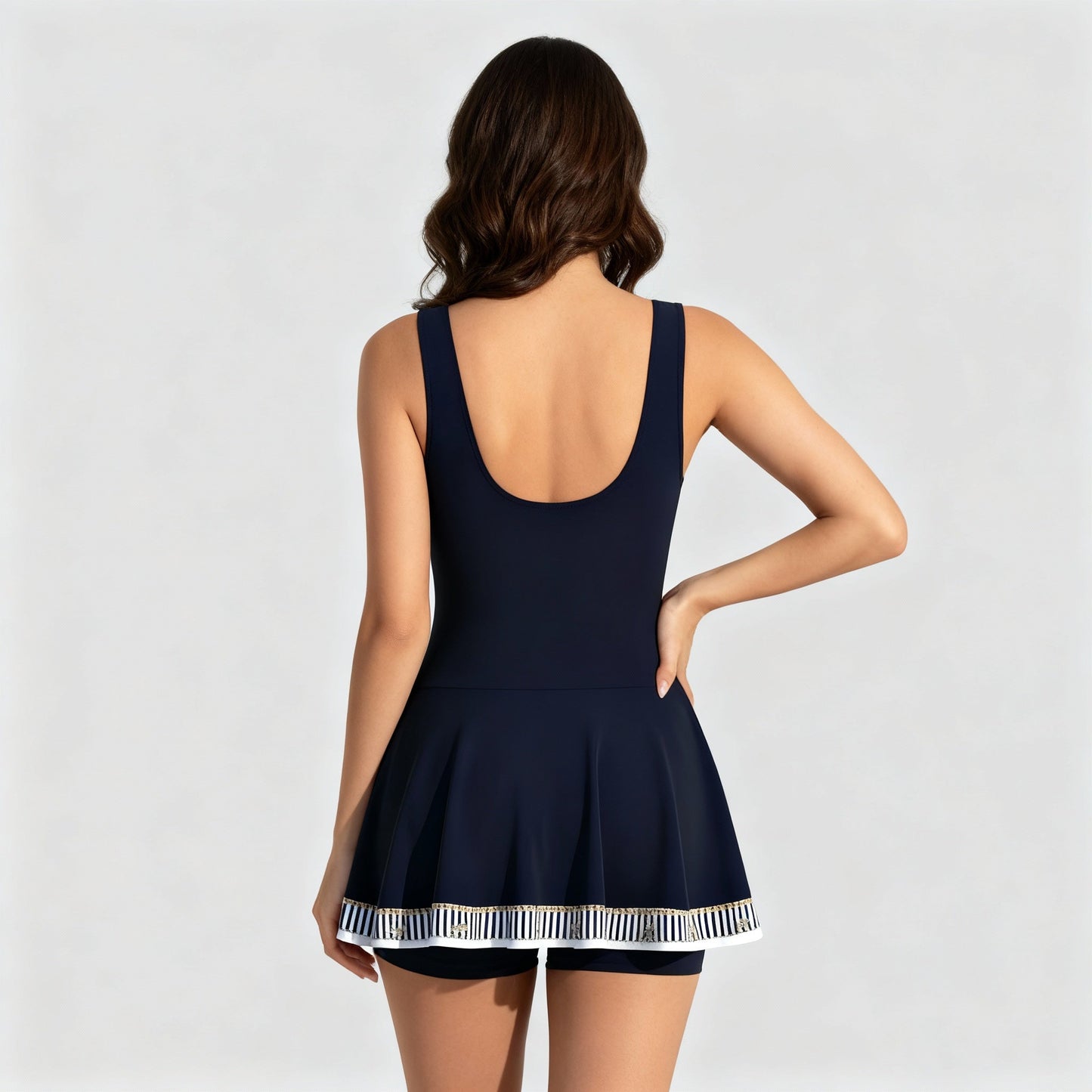 Image of Irene | Women's Nautical Swim Dress