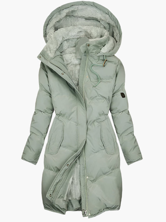 Warm Fuzzy Puffer Parka Coat - Nocini