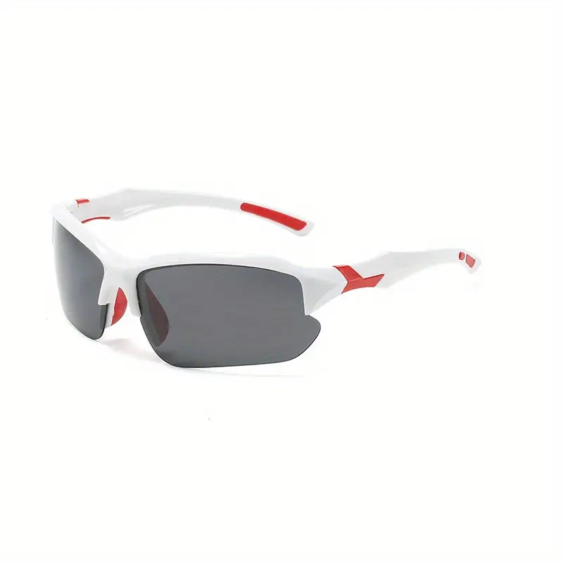 Polarised Sports Sunglasses - AdventureVision-White-Red-Nora Luxe
