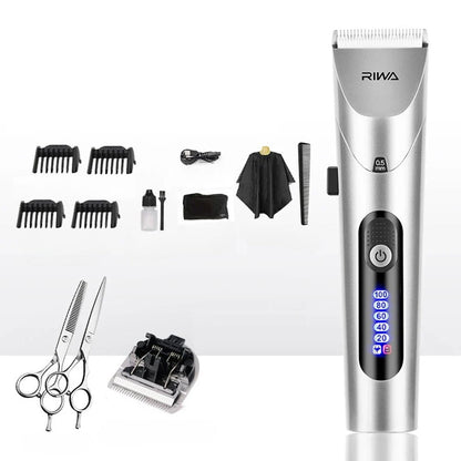 Professional Electric Trimmer - PowerEdge ProClip-Extra Razor Head + Hairdressing Scissors-Nora Luxe