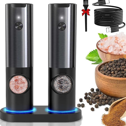 Battery Powered Salt and Pepper Grinder Set - Pexav