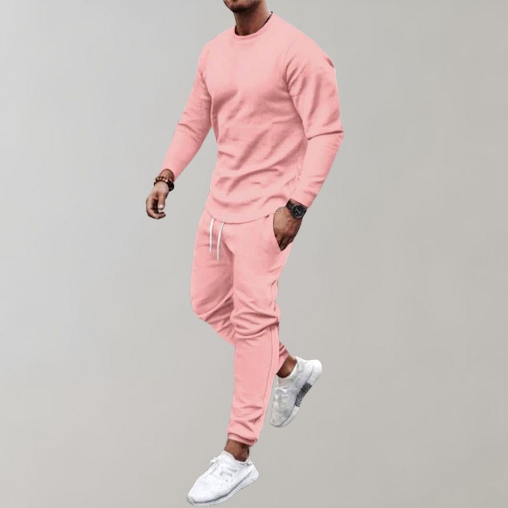 Sporty Men's Set - Finn-Pink-S-Nora Luxe