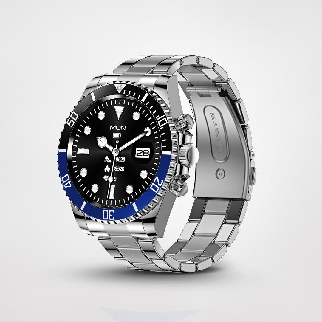 Stylish and Advanced Smartwatch - PowerFit-Black/Blue-Nora Luxe